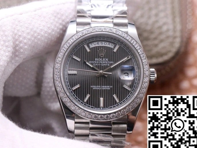 Factory Day-Date M228349RBR-0008 Dial Grey EW Gold White Rolex 0411